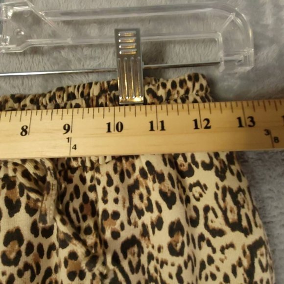 Socialite Womens Jogger Pants Brown High Rise Drawstring Leopard Print XS New - Picture 3 of 10